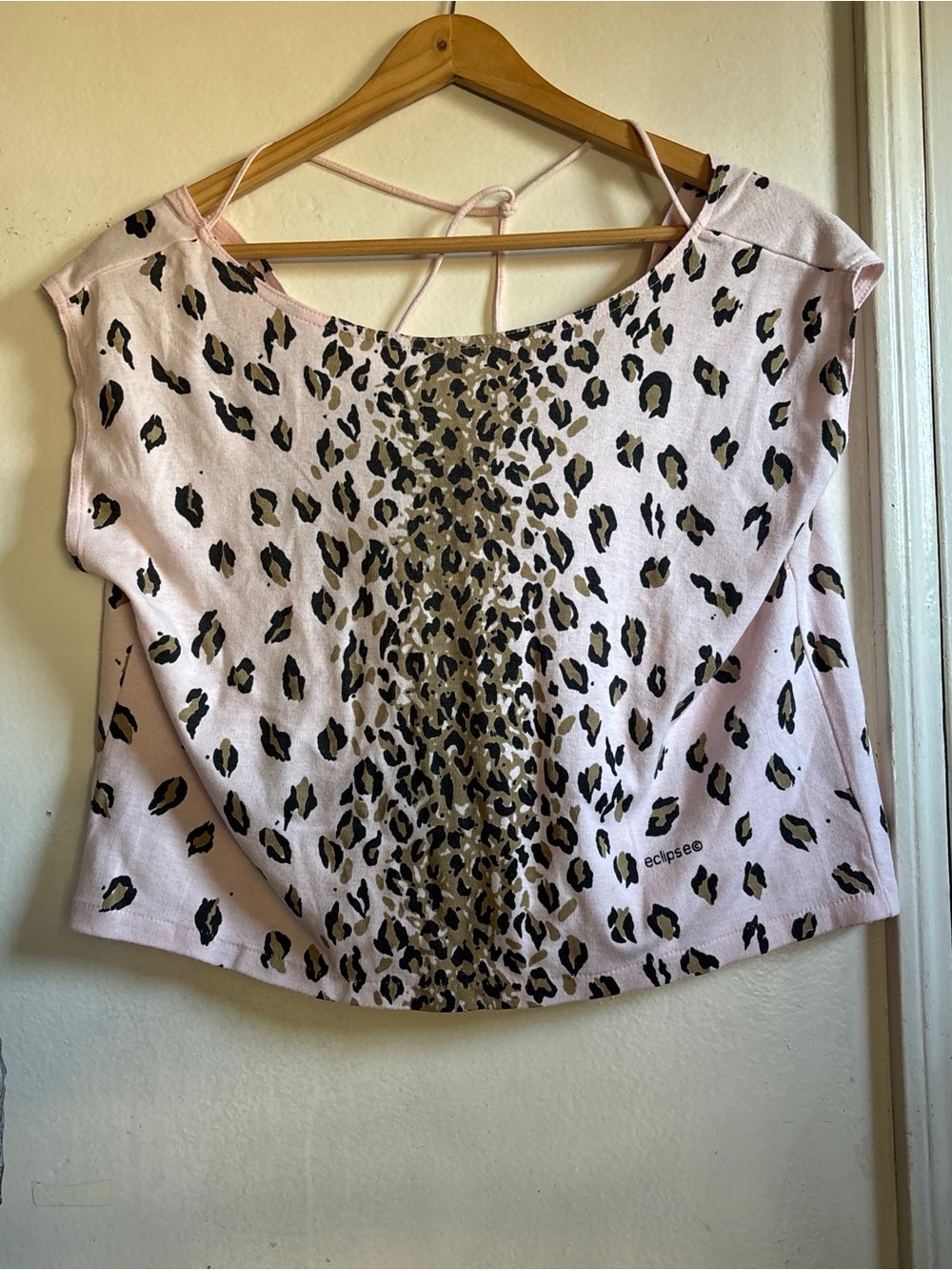 Eclipse Pink Leopard Print Halter Tank Top
